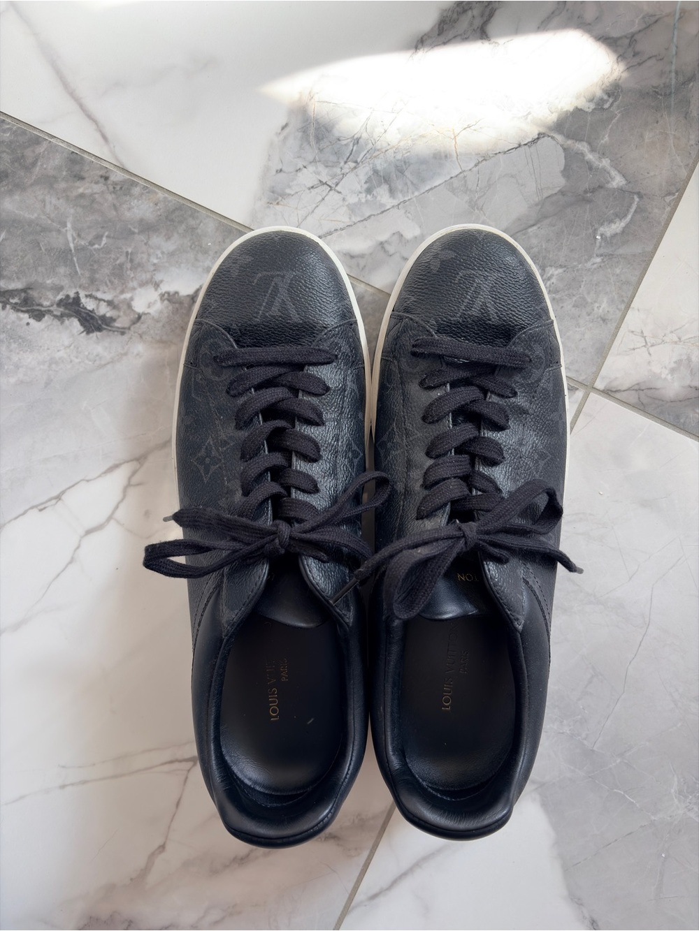 Louis Vuitton Monogram Eclipse Match Up Sneaker Black Size 8 / US 9